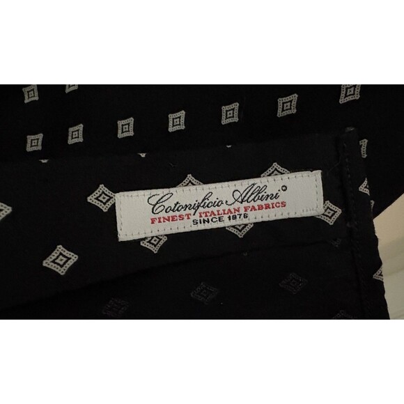 J. Lindeberg Button Down Shirt Slim Fit Men's Large Dani Black Print - Picture 3 of 9